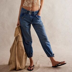 Free People We The Free Bonita Cargo Slim Crop Jeans Size 29